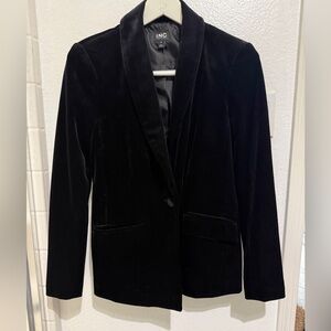 INC International Concepts Black Velvet Blazer